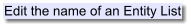 Edit the name of an Entity List